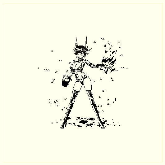 high class elementalist 1bit pixelart
